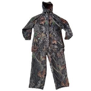 VTG Gamehide Insulated Hunter Hide Mossy Oak Camo Coat & Bibs Mens Medium SET